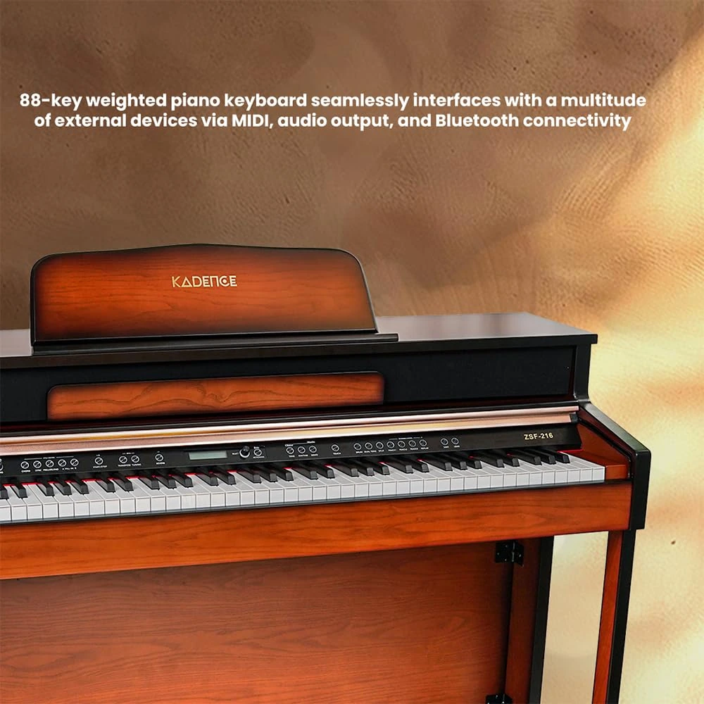 88 Keys Weighted Hammer Action Digital Piano with Stand | Kadence