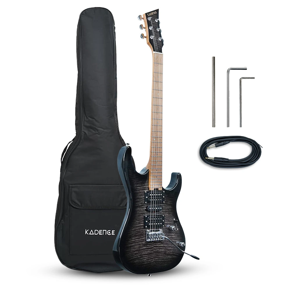 EGFM Astroman 39" Electric Guitar (ST-Style / S-Style) · Charcoal Burst