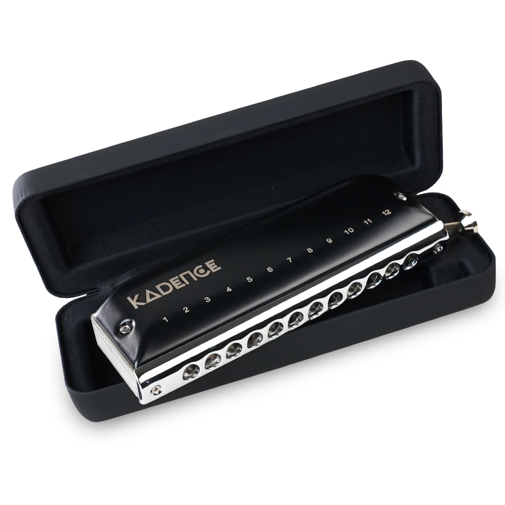 Touring Series 12-Hole Chromatic Harmonica (Mouth Organ) · Black