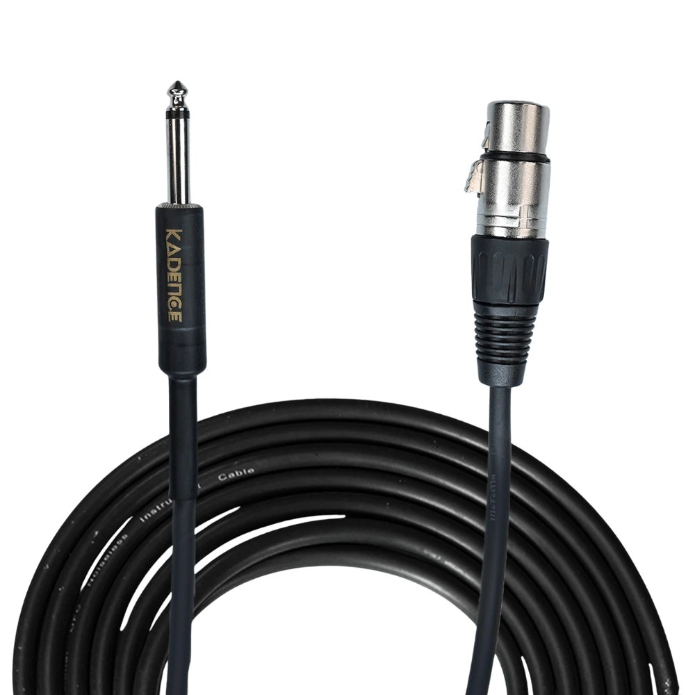 Jamming Series 3m XLR Female to 6.35 mm TS Mic Cable · Black