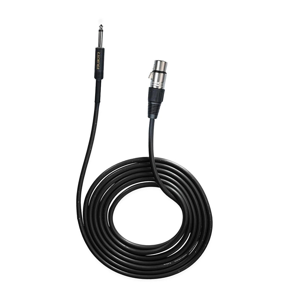 Jamming Series 5m XLR Female to 6.35 mm TS Mic Cable · Black