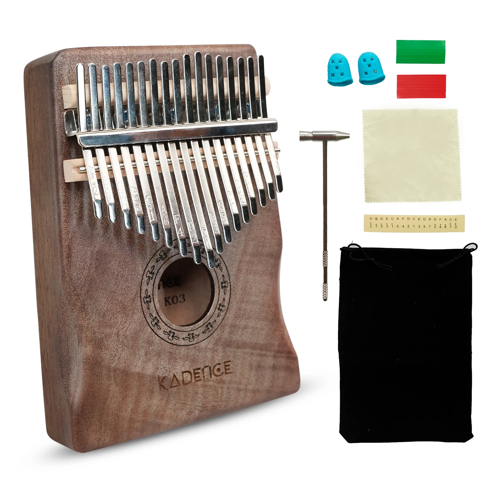 17-Key Kalimba Thumb Piano · Greyish Brown