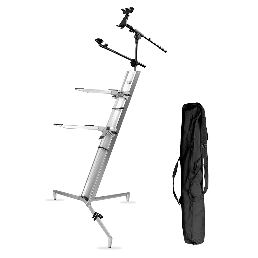 Touring Series 6.5kg Double-Tier Z-Style Keyboard Stand (Spider Style) · Silver