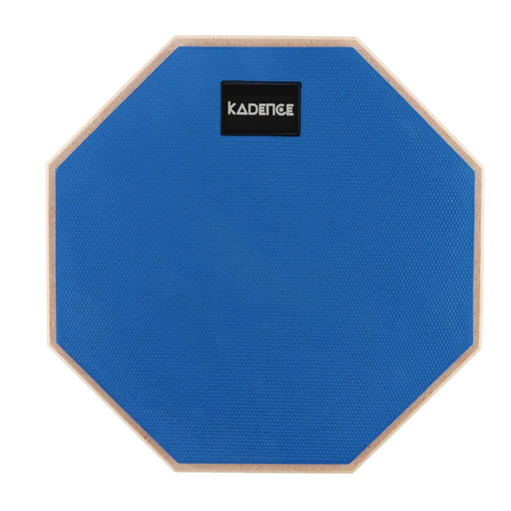 Kadence PRPD-BL Home Series Drum Practice Pad | 12 Inch Octagonal Shaped | Double-Sided for High & Low Rebound | Produces Low-Noise for Quiet Playing | Portable & Snare Stand Compatible