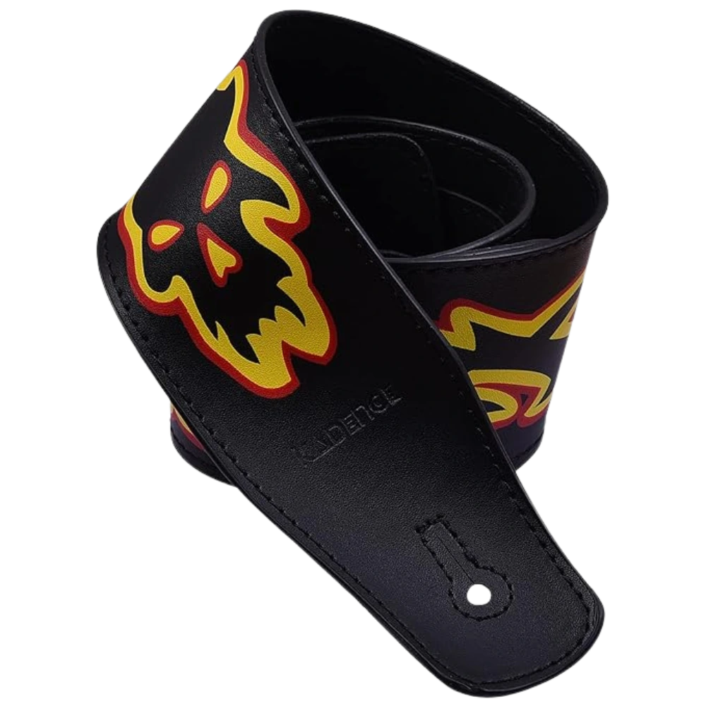 Jamming Series Guitar Strap with Built-in Pick Holder · Yellow
