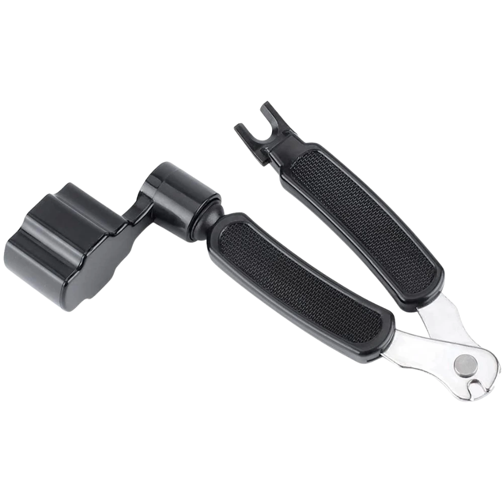 Guitar String Winder with Cutter & Bridge Pin Puller · Black