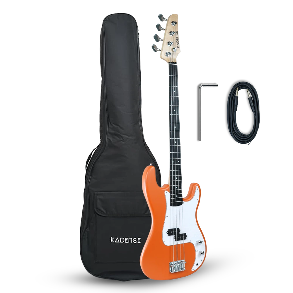 PBHO Tennessee 46.5” Electric Bass Guitar (P-Style) · Orange