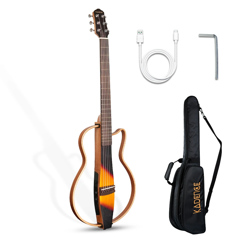 Touring Series 39" Silent Electro-Acoustic Guitar · Brown