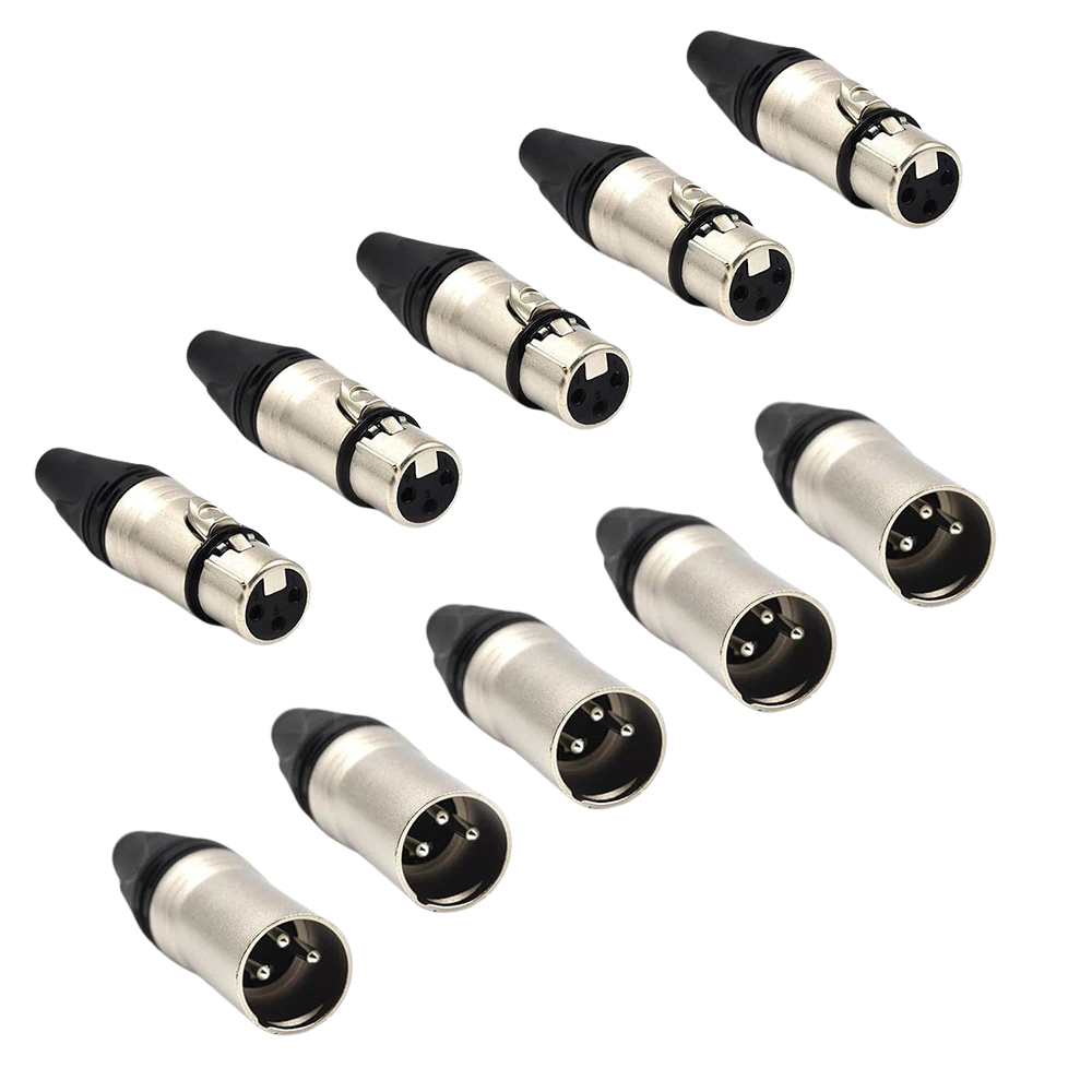 Jamming Series 3-Pin XLR Solder Type Connector Set · Silver