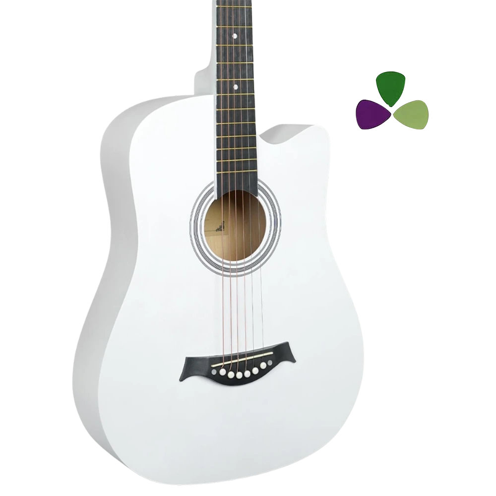 Medellin 38" Acoustic Guitar · White