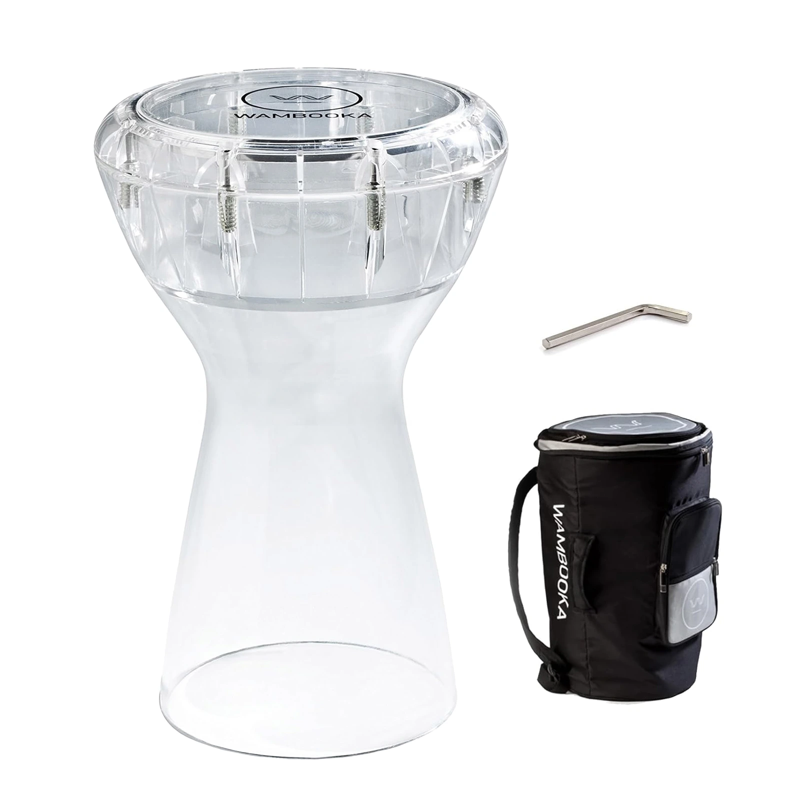 Wambooka DAR Touring Series Diamond Wet & Dry Darbuka · Clear