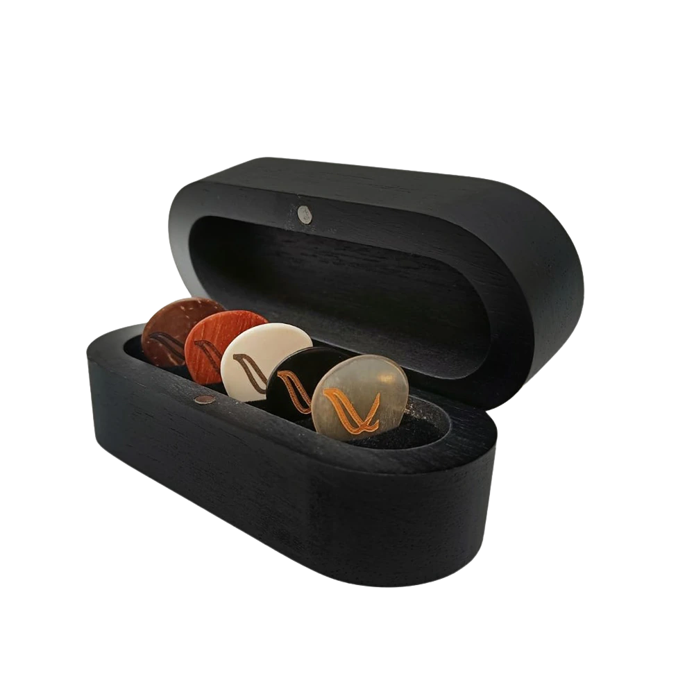 Wambooka Touring Series Handcrafted Flat Guitar Picks Set · Multicolor