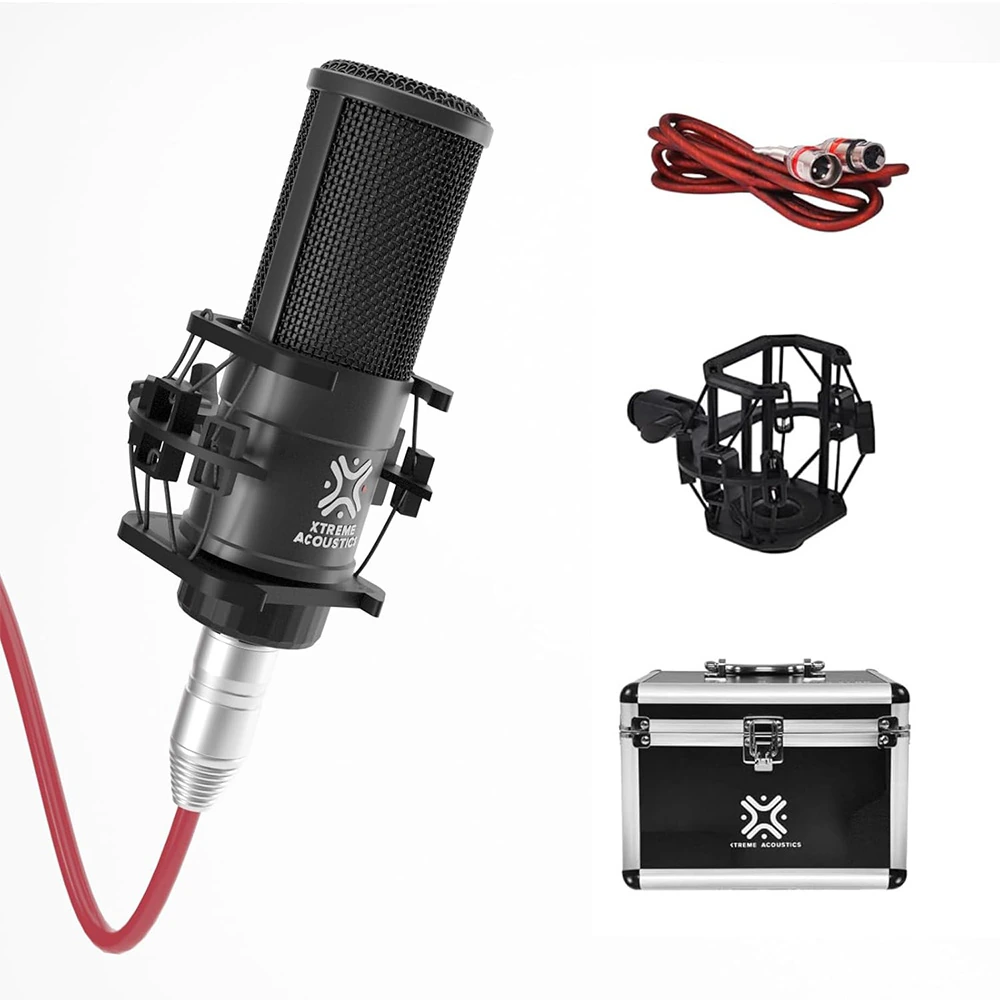 Xtreme Acoustics Jamming Series Professional Studio Condenser Mic · Black