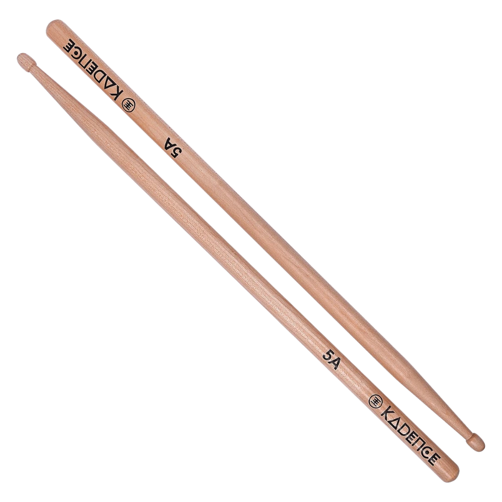 Kadence MN5A Jamming Series Drumsticks | 5A Size Maple Wood | Nylon Acorn Tip with Smooth Matte Finish | Pair Weighs 78 g