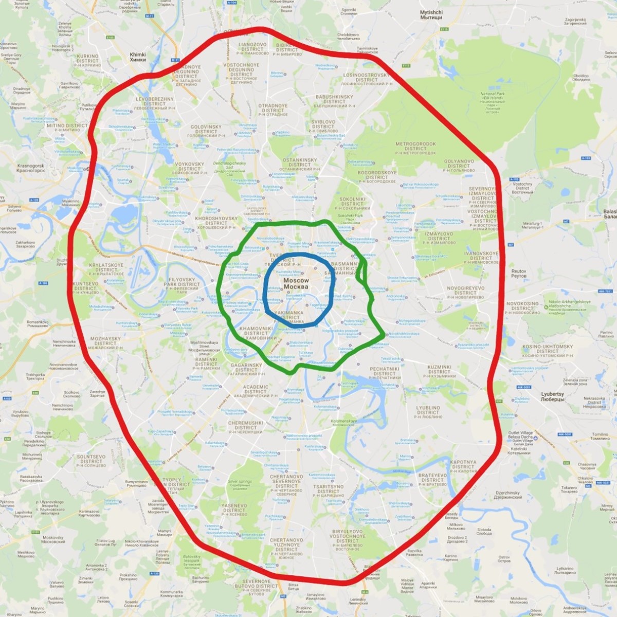 Третье транспортное кольцо вокруг москвы карта