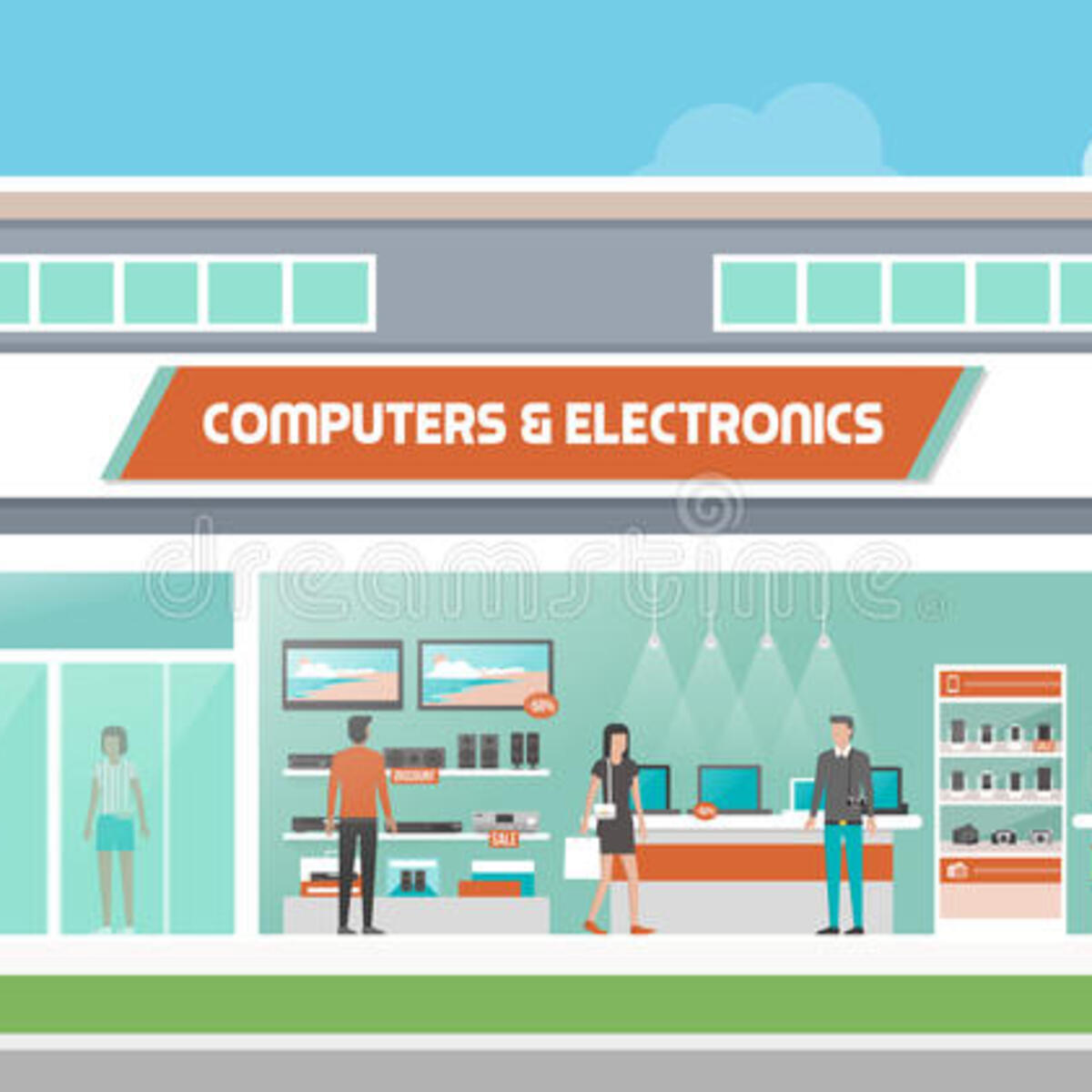 electronics store clipart