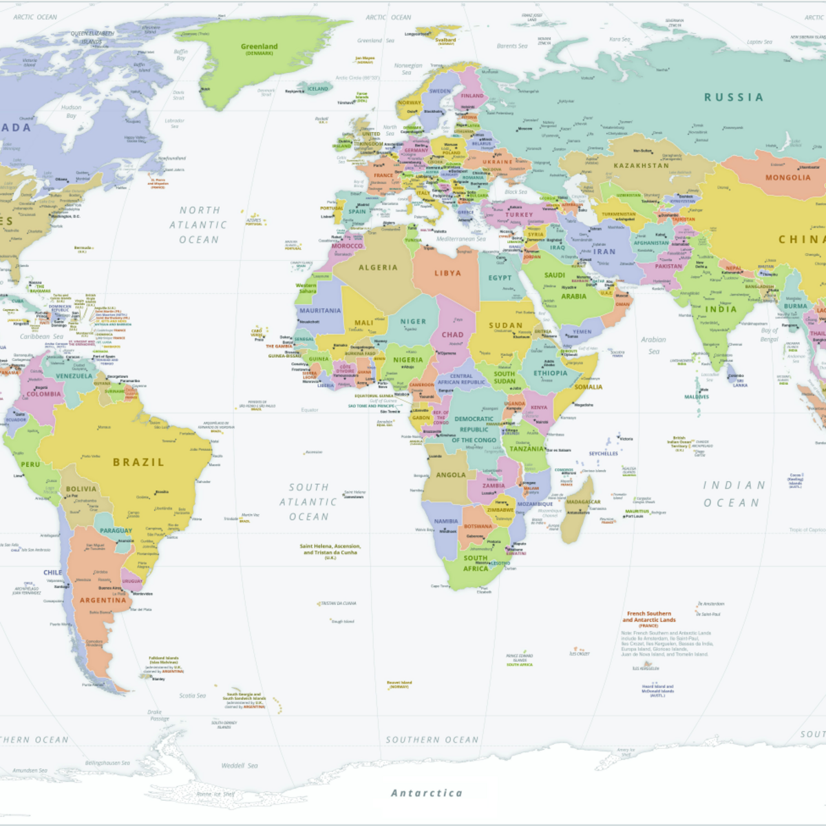 World map 2023