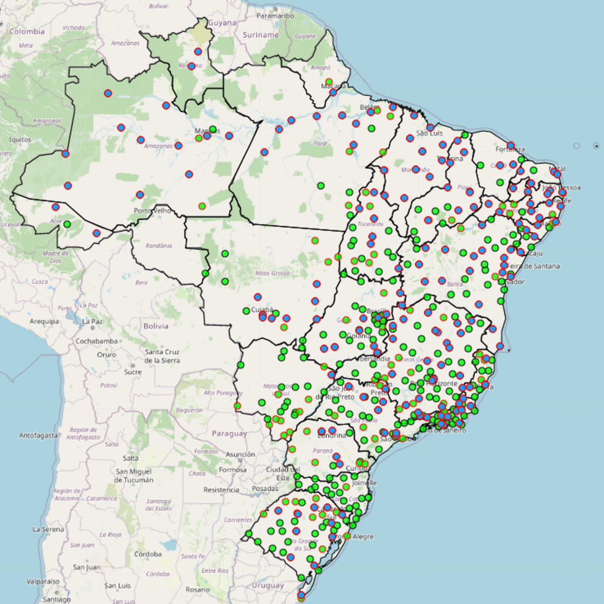 Climate Weather Surface of Brazil Hourly