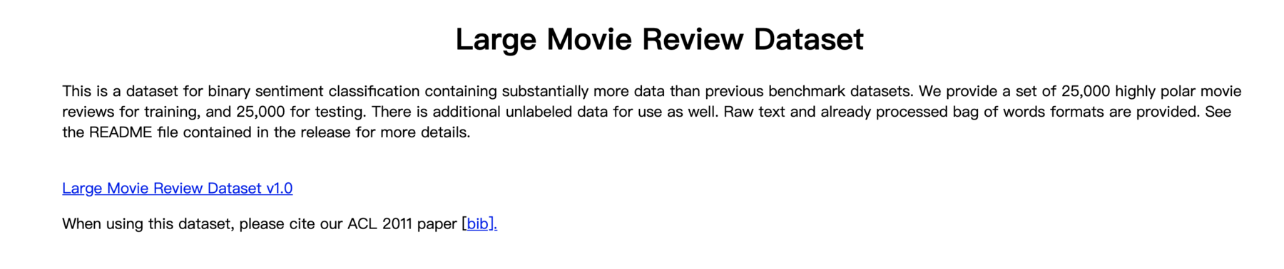 imdb movie review dataset csv