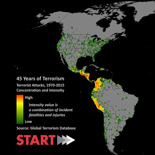 terrorism statistics by country