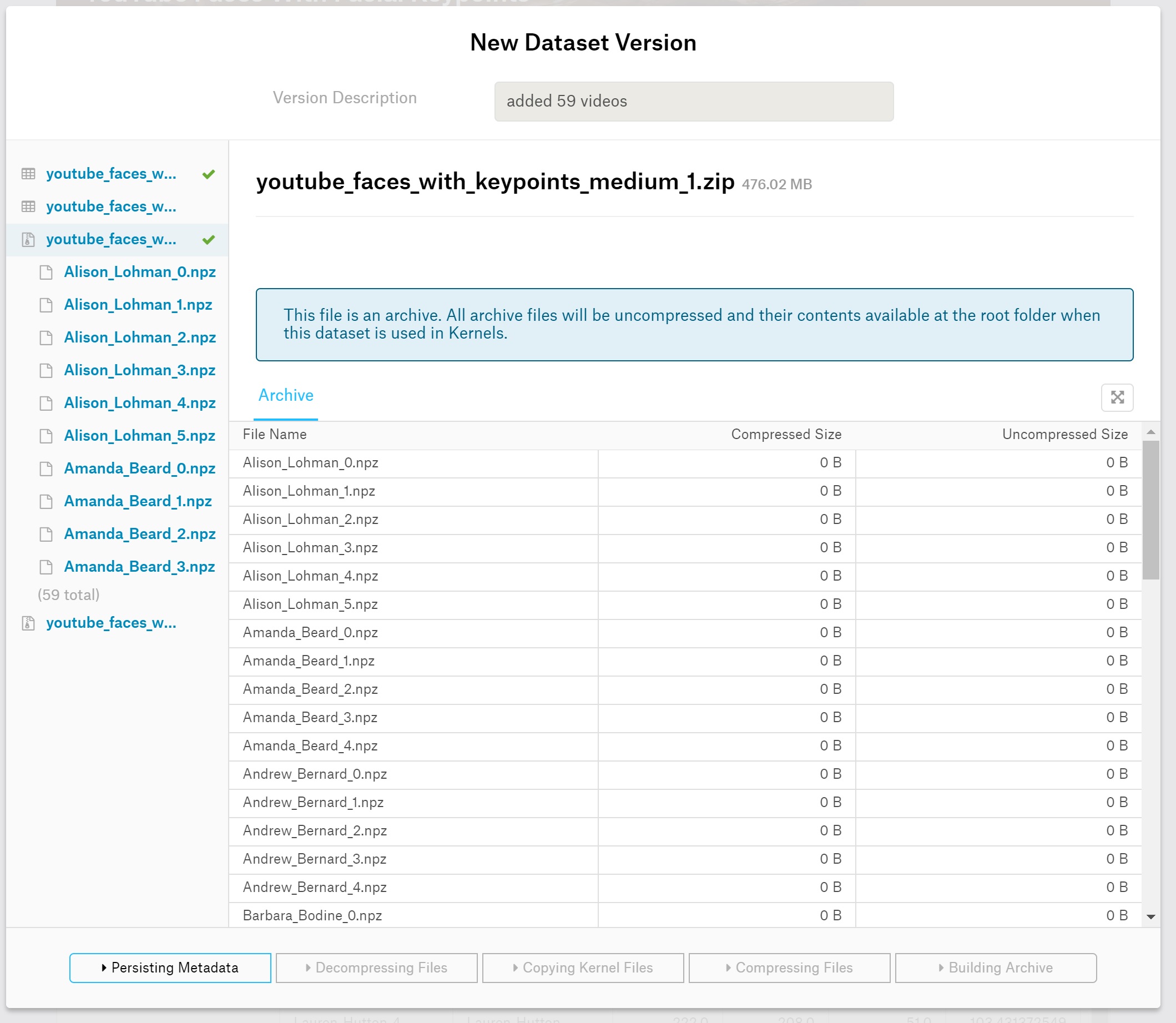 Problem updating a dataset Data Science and Machine Learning Kaggle