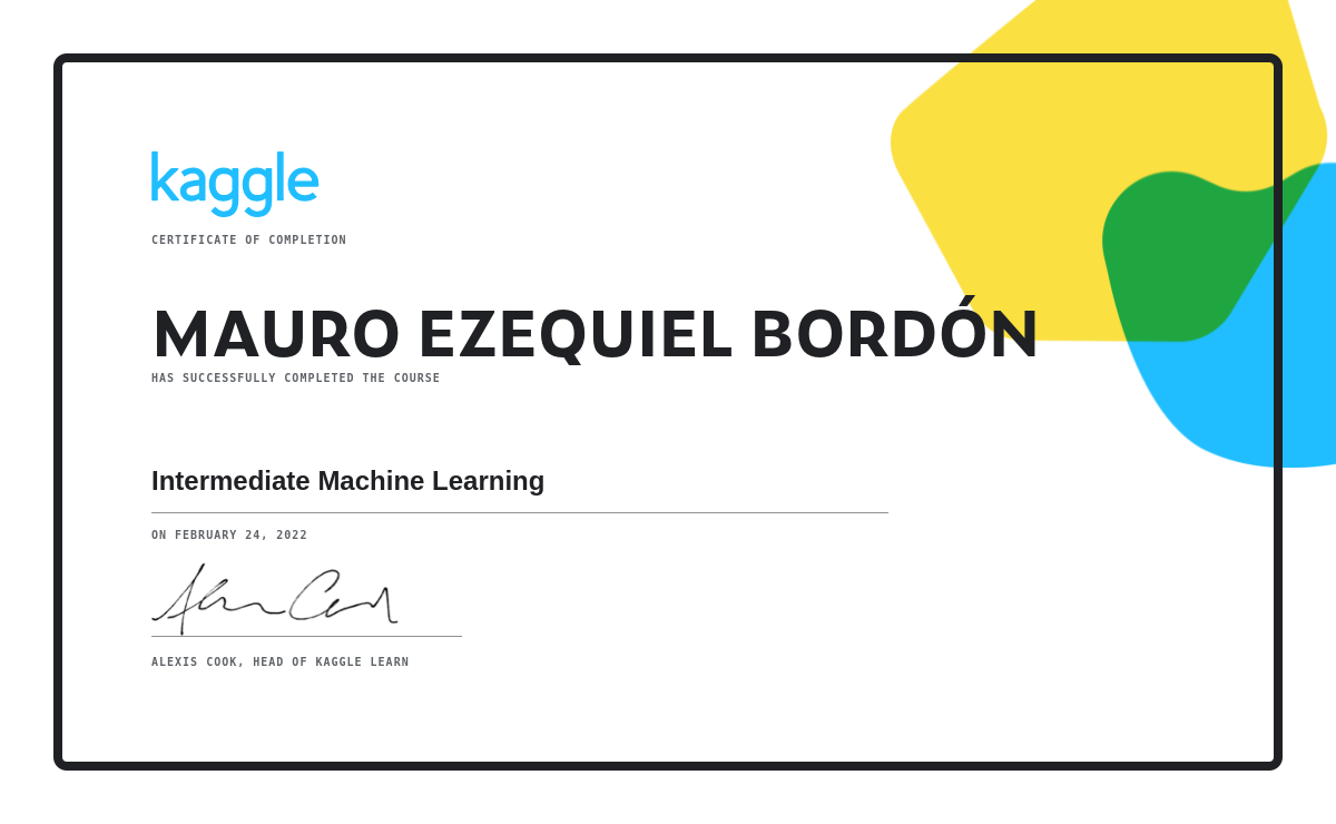 I Ve Completed The Intermediate Machine Learning Course On Kaggle I Ve Completed The Intermediate Machine Learning Course On Kaggle