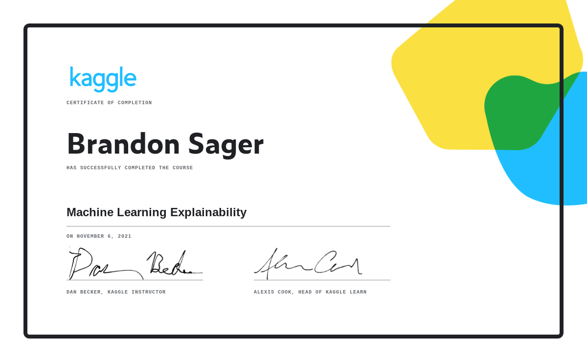 brandon-sager-completed-the-machine-learning-explainability-course-on