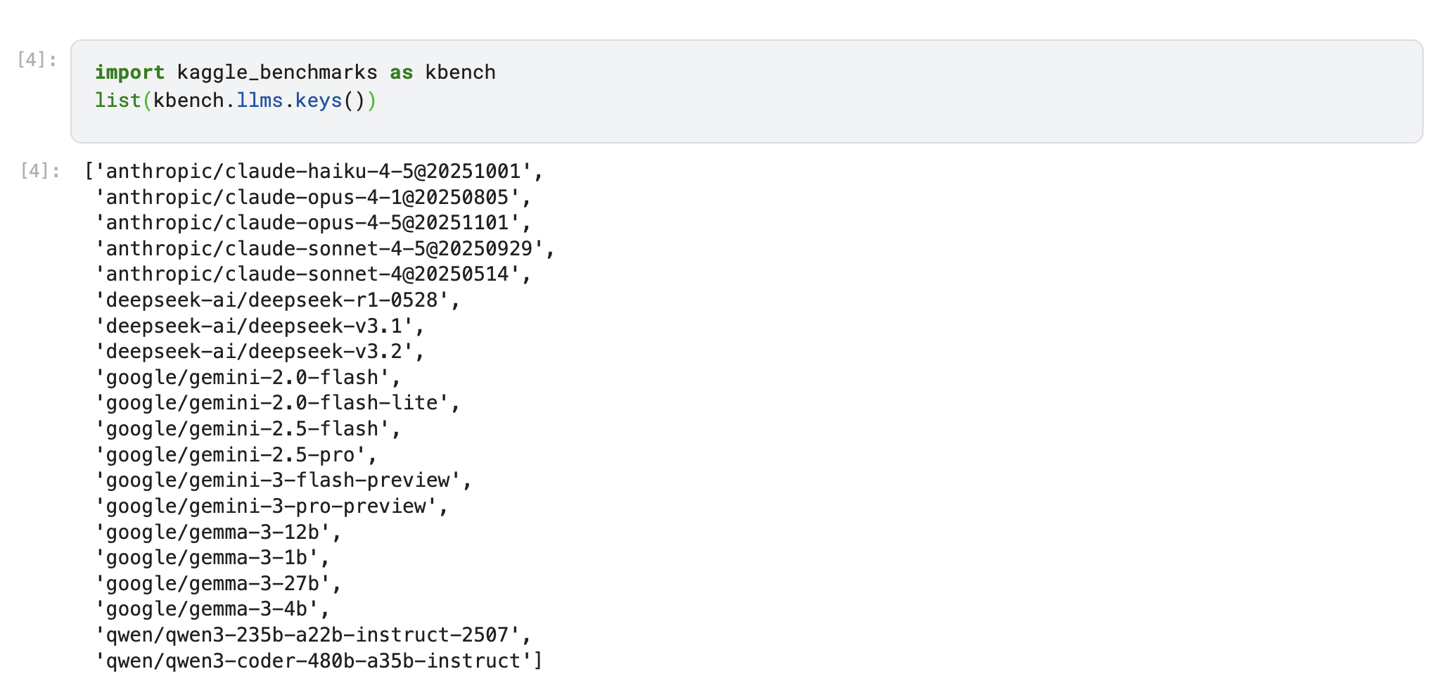 Benchmarks Documentation | Kaggle