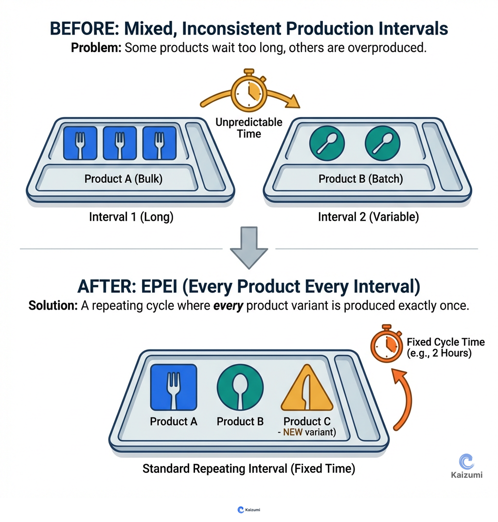 Cod Epei EPEI (Every Product Every Interval) | Lean Dictionary