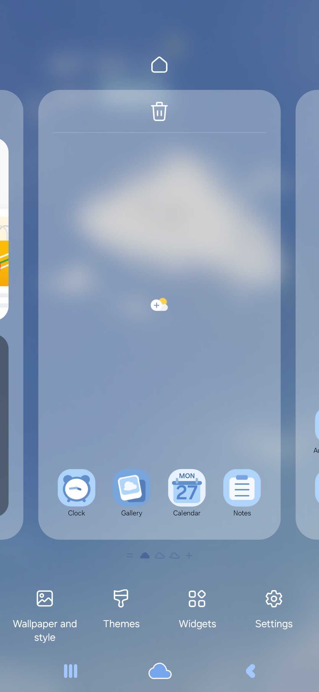 Open Samsung Themes from home screen