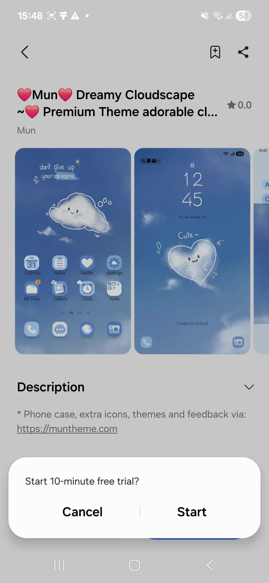 10 minute trial notice