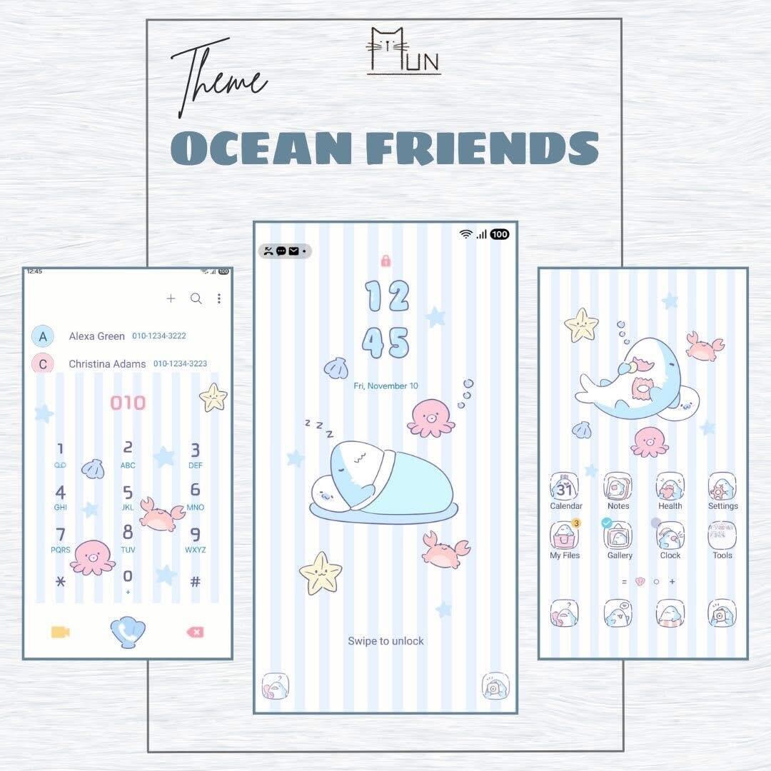 Ocean Friends Samsung Theme screenshot