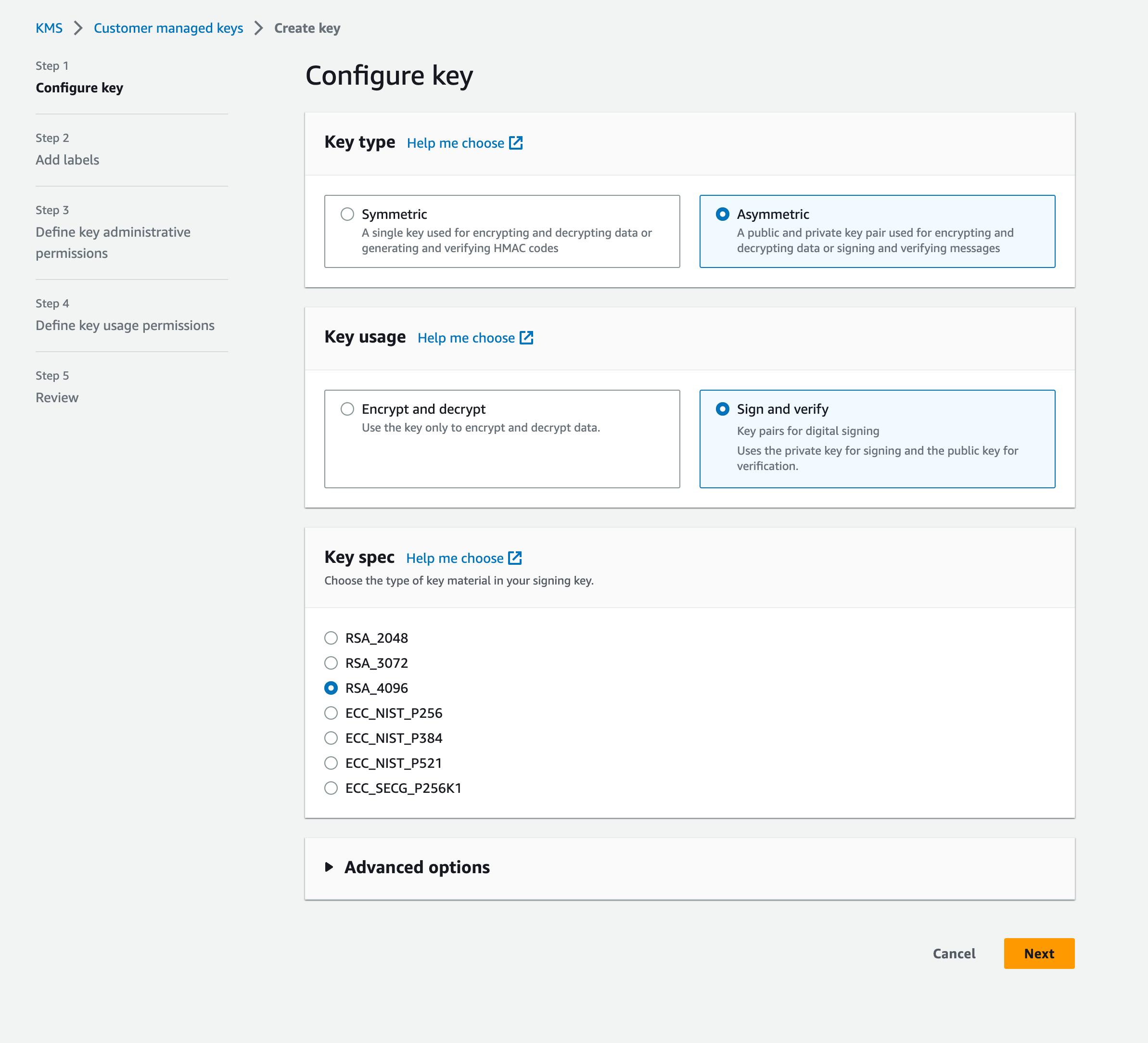 Sign and verify a message using an AWS KMS key · GitHub