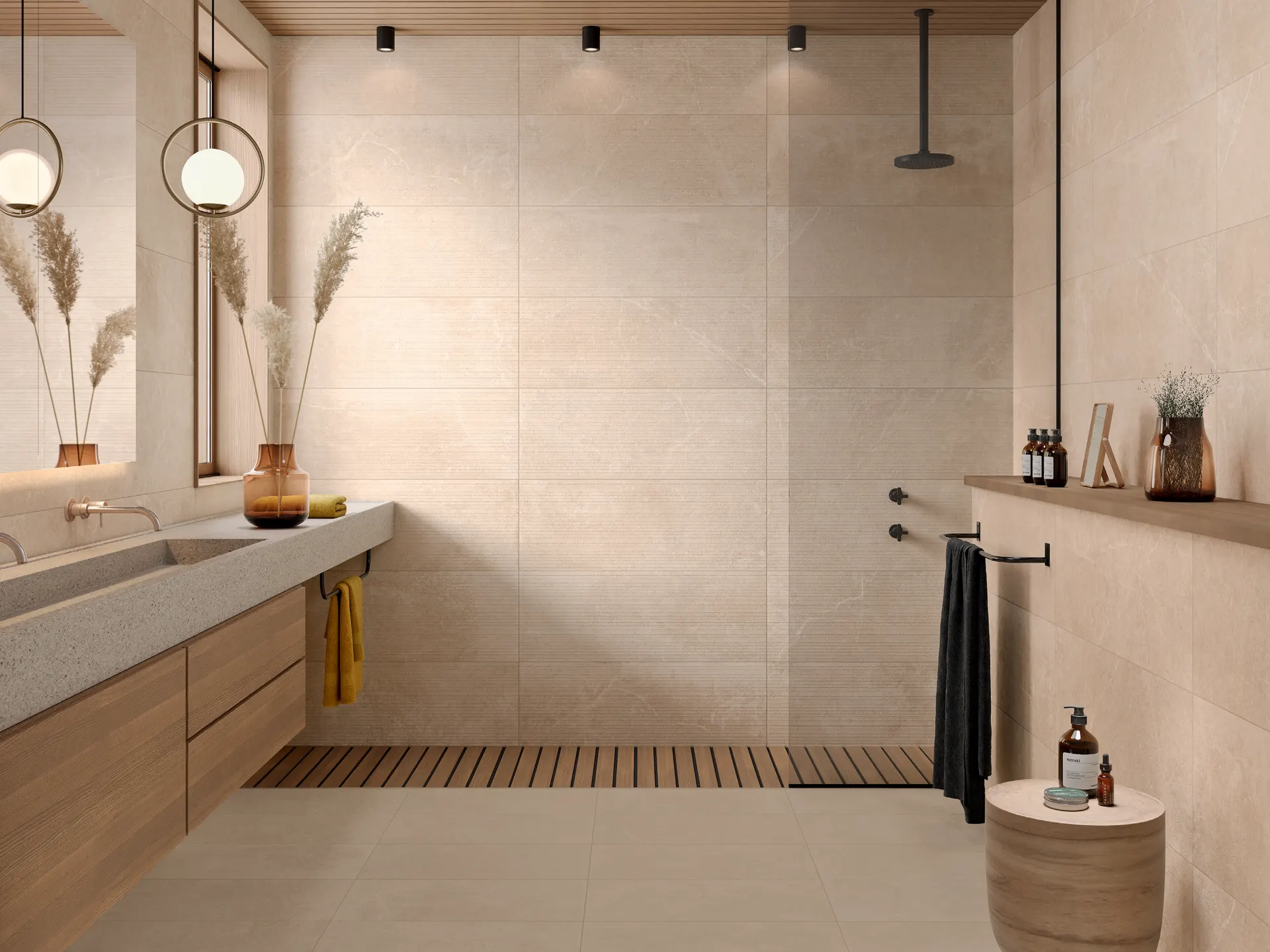 אריח גרניט פורצלן דמוי אבן בגוון סטון בגימור מט 120×120 – תוצרת ספרד