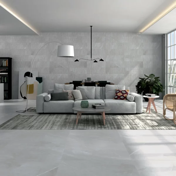 אריח גרניט פורצלן דמוי שיש בגוון אפור בגימור מט 120×60 – תוצרת ספרד