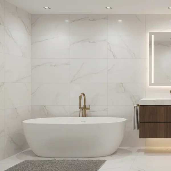 אריח גרניט פורצלן דמוי שיש בגוון סילבר בגימור סאטן 120×60 – תוצרת ספרד