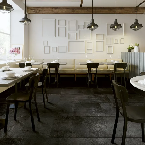 אריח גרניט פורצלן דמוי אבן בגוון אפור כהה מט 120×60 – תוצרת איטליה