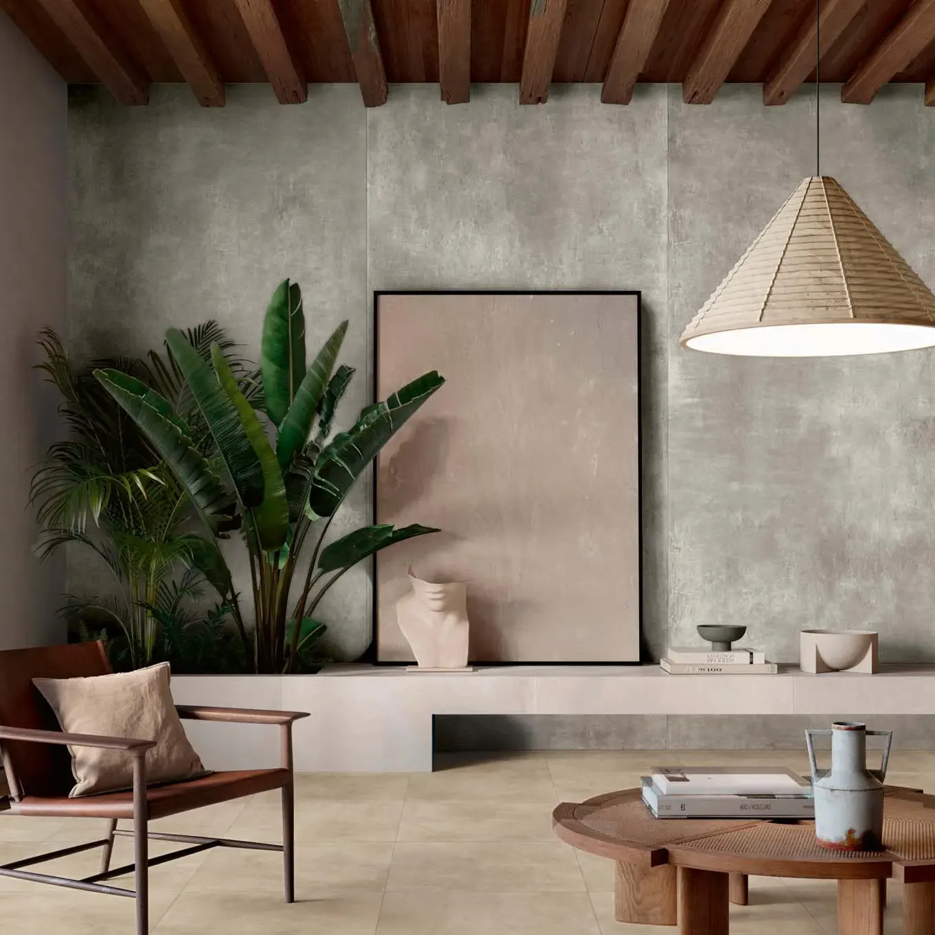 אריח מדוקק פורצלן דמוי בטון 270×120 גימור מט – תוצרת איטליה