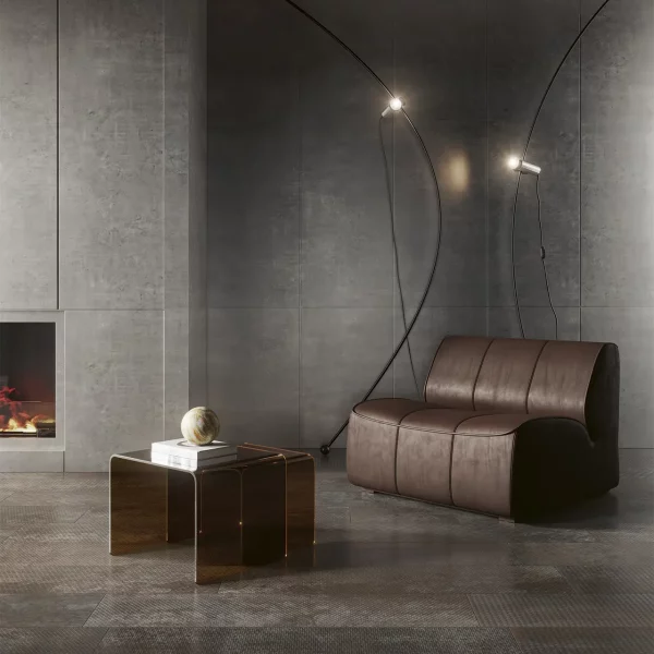 אריח גרניט פורצלן דמוי מתכת בגימור חלוד מט 120×60 – תוצרת איטליה