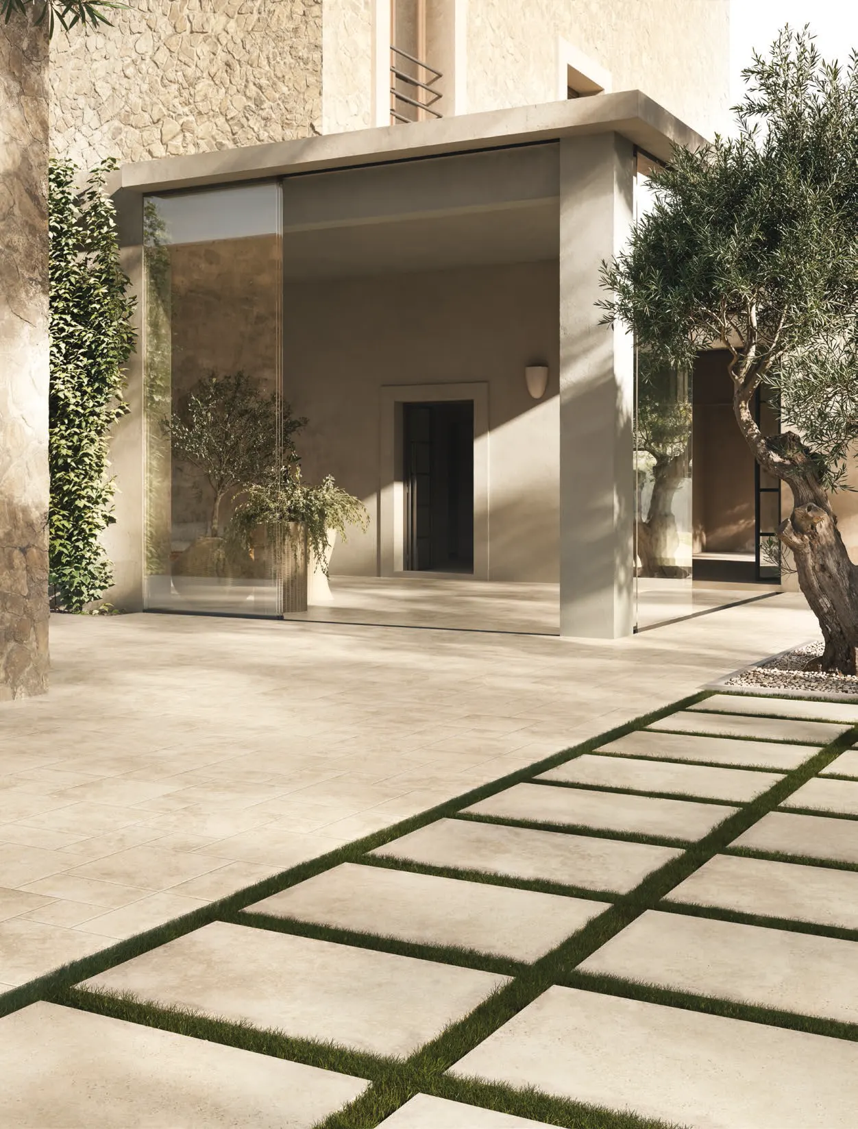 גרניט פורצלן דמוי אבן מודולרי ירושלמית בגוון בז' – תוצרת איטליה – תמונה 3