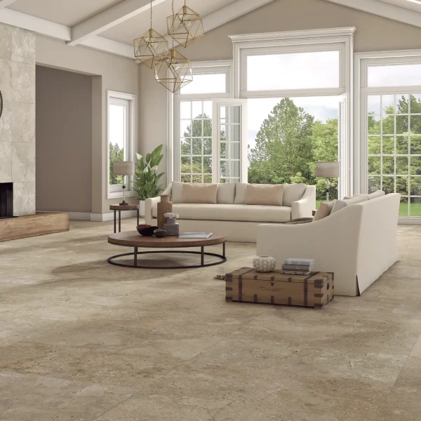 אריח גרניט פורצלן דמוי אבן בגוון סטון בגימור מט 120×60