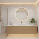 אריח גרניט פורצלן דמוי שיש בגוון לבן חמים בגימור סאטן 120×60 – תוצרת ספרד