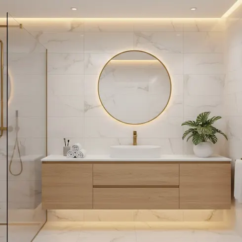 אריח גרניט פורצלן דמוי שיש בגוון לבן חמים בגימור סאטן 120×60 – תוצרת ספרד