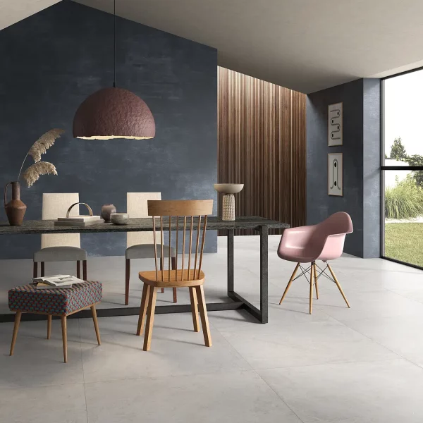 אריח גרניט פורצלן דמוי אבן בגוון לבן בגימור מט 100×100 – תוצרת איטליה