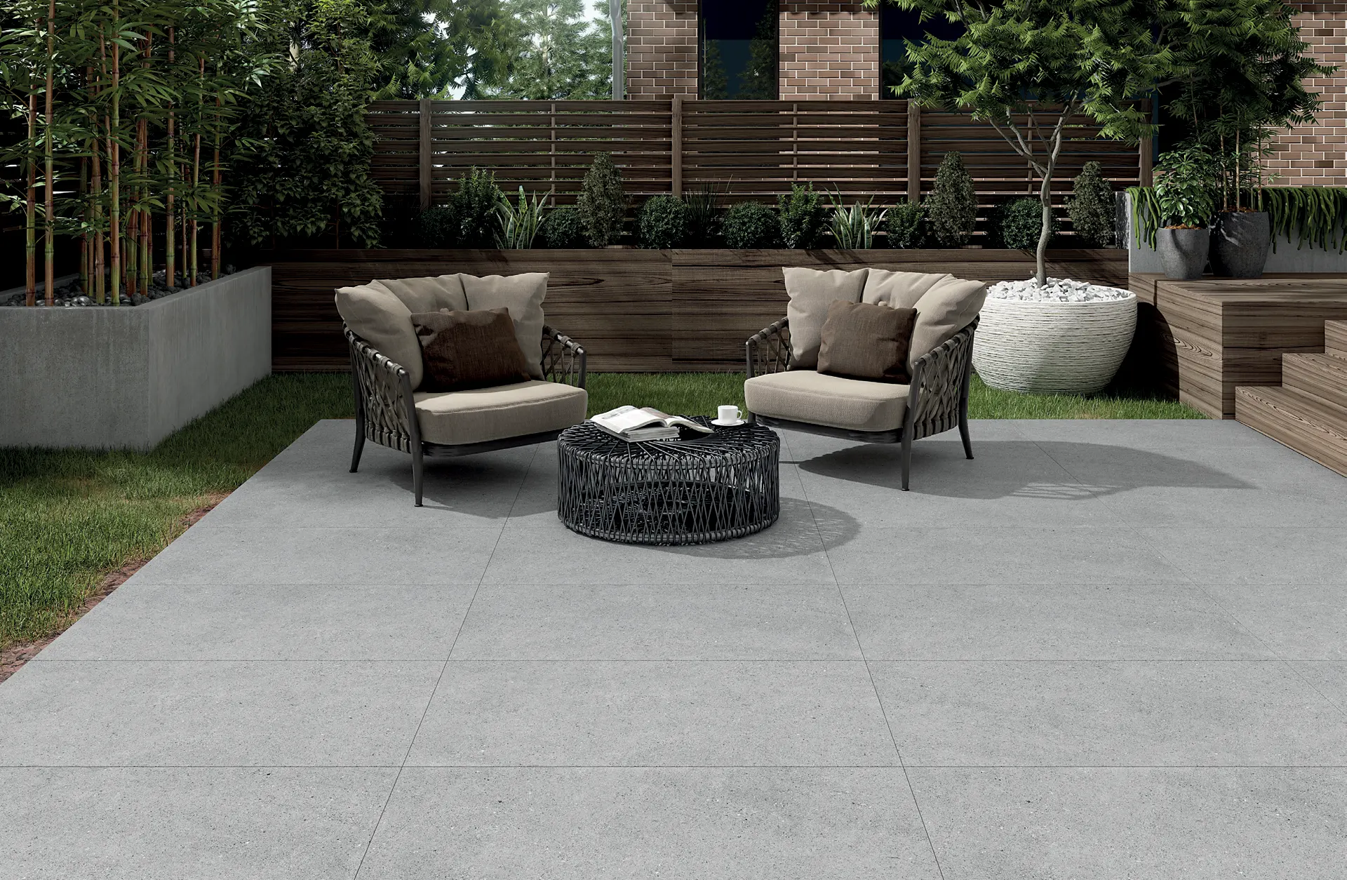 אריח גרניט פורצלן דמוי אבן בגוון אפור בגימור מט 100×100 – תוצרת ספרד