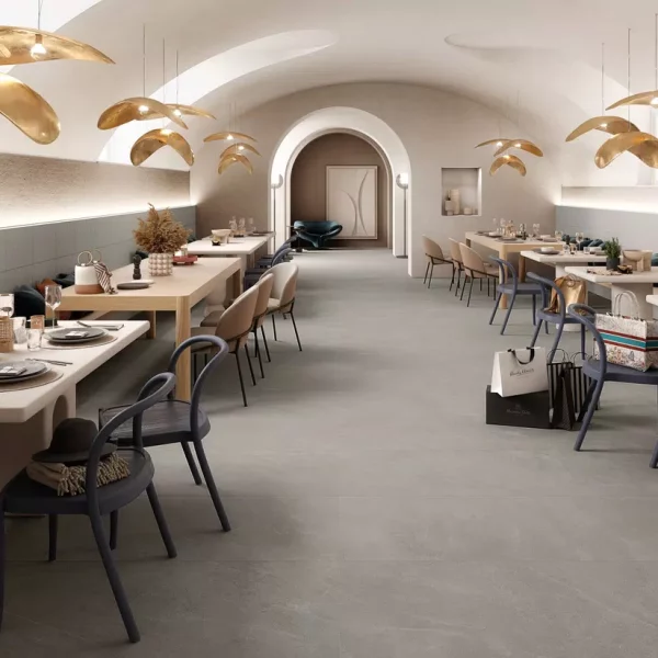 אריח גרניט פורצלן דמוי אבן בגוון גרייג' (אפור-חום) בגימור מט 120×120 / 120×60 – תוצרת איטליה