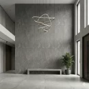 אריח גרניט פורצלן ענק מדוקק (SLAB) דמוי אבן בגוון אפור-גרפיט עמוק מט 280×120 – תוצרת איטליה