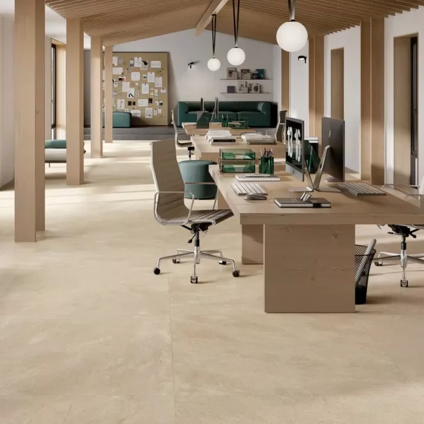 אריח גרניט פורצלן דמוי אבן בגוון אפור-בז' (גרייג') בגימור מט 120×120 / 120×60 – תוצרת איטליה