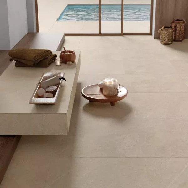 אריח גרניט פורצלן דמוי אבן צפחה בגוון אפור-גרפיט בגימור מט 120×120 / 120×60 – תוצרת איטליה