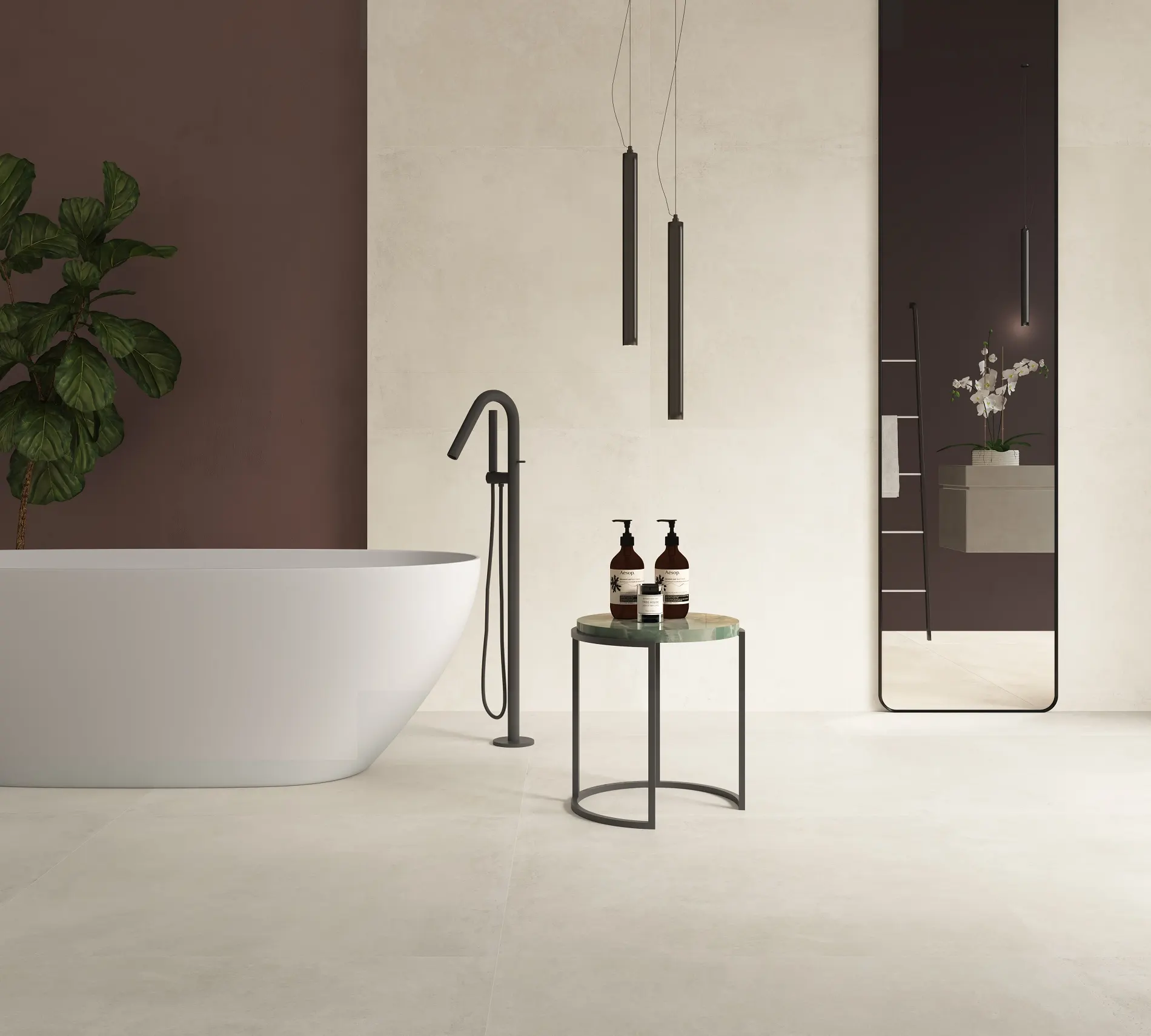 אריח גרניט פורצלן דמוי אבן בגוון שמנת-פנינה בגימור מט 100×100 / 120×120 / 120×60 – תוצרת ספרד